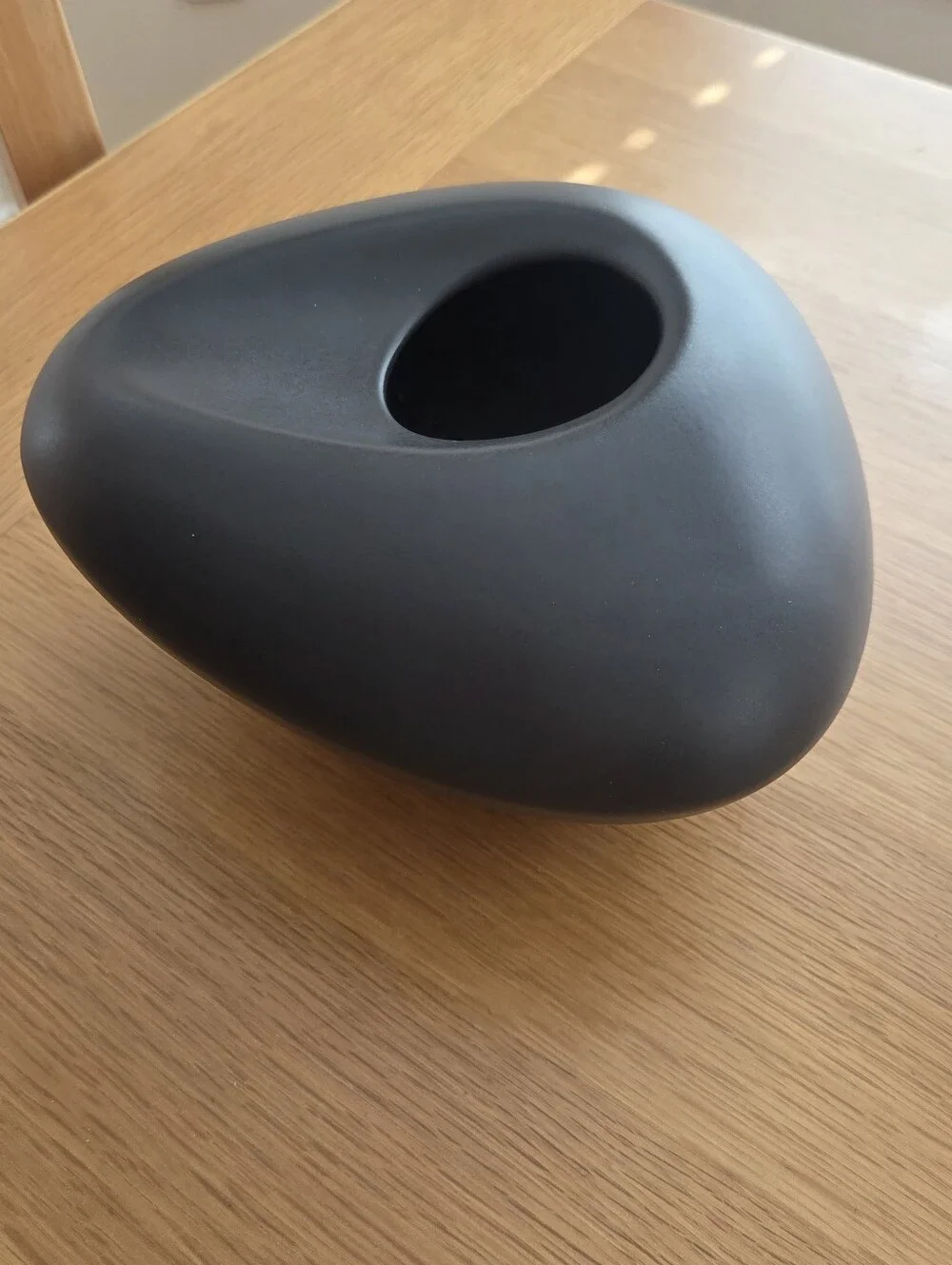Vintage IKEA Bigarro Vase – Matte Black Organic Ceramic Sculpture